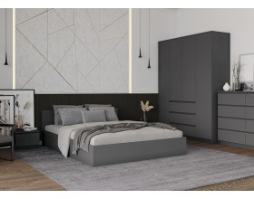 МС Мори кровать КРМ 1600.1 Графит