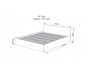 МС Мори кровать КРМ 1600.1 Графит