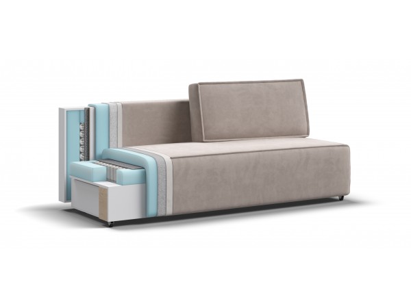 Диван NORD mini велюр Monolit латте