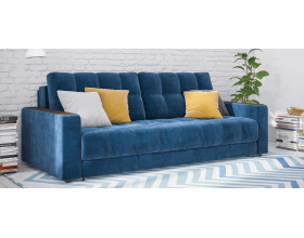 Босс диван Велюр Монолит синий