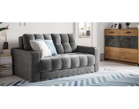 Босс двухместный диван Велюр Монолит серый