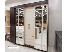 Шкаф-купе Фортуна 1,7 ясень светлый/ясень темный