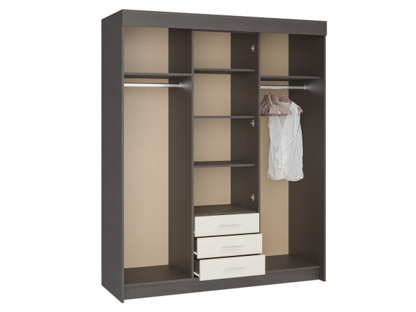 Шкаф-купе Фортуна 1,7 венге/дуб белфорд
