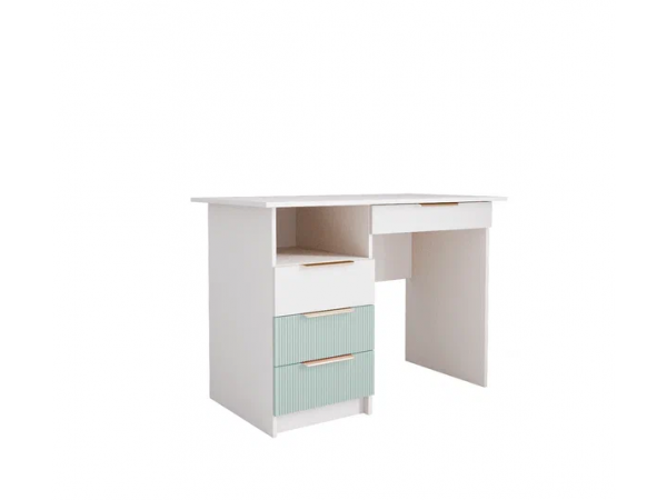 Стол письменный МС Лавис СТД 1070.1 Белый софт/Зеленый софт