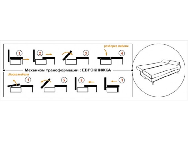 Диван Квадро (рогожка кватро 9/1/кожзам коричневый)