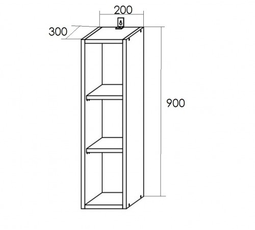 Шкаф верхний высокий ВП200 