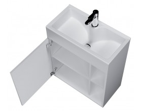 Тумба с раковиной Lido 60П 1д. Белый глянец