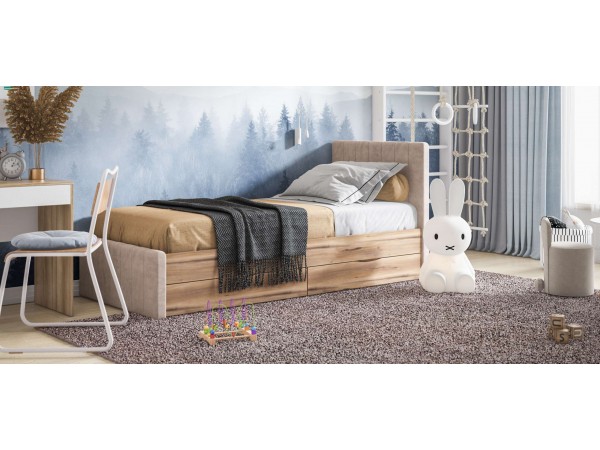 Кровать ЛОФТ Мини Орех Парона, MONOLIT Латте