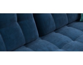 Босс двухместный диван Велюр Монолит синий