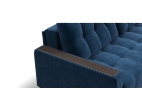 Босс двухместный диван Велюр Монолит синий