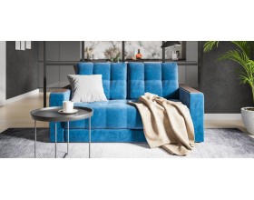 Босс двухместный диван Велюр Монолит синий