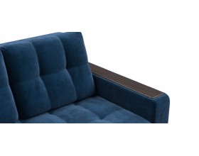 Босс двухместный диван Велюр Монолит синий