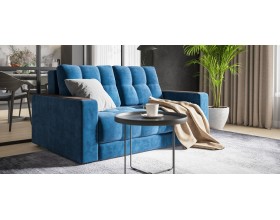 Босс двухместный диван Велюр Монолит синий