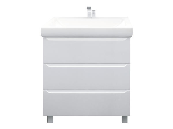 Тумба Кода 60Н 3в.я. Белый глянец, МДФ