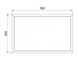 Зеркало Romb 90 White