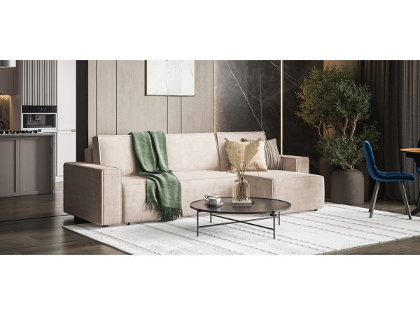 Угловой диван NORD 2.0 Велюр Monolit латте