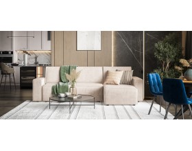 Норд угловой диван Велюр Монолит латте