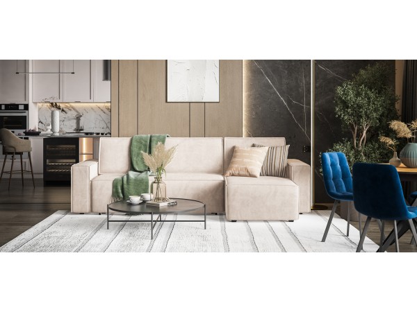 Угловой диван NORD 2.0 Велюр Monolit латте