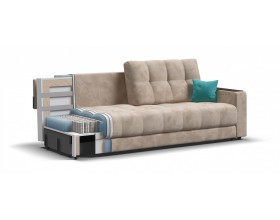 Босс диван Велюр Алькантара пепел