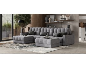 Босс Макс угловой диван Велюр Роял агат