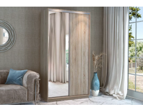 Бавария 451.01 Шкаф-купе 1112 2-х дверный Дуб сонома/Дуб сонома/Зеркало