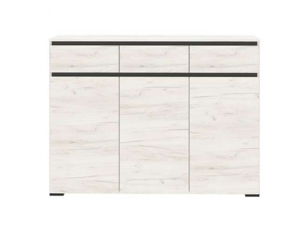 ГРЕТТА Комод 3С3Я Крафт белый-Антрацит