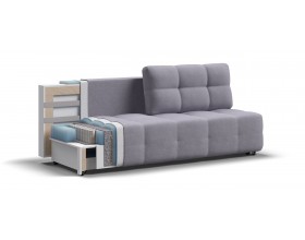 Денди Мини диван Рогожка Мальмо платина