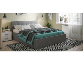 Белла Кровать без ПМ 140*200 Рогожка Мальмо серый