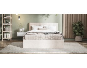 Белла Кровать без ПМ 140*200 Велюр Монолит латте