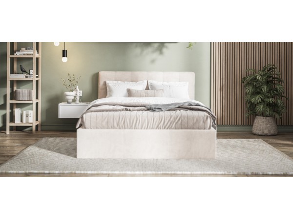 Кровать Белла 140*200 велюр Monolit латте