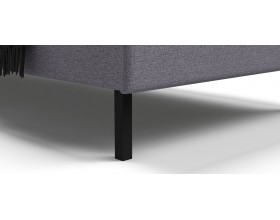 Уна Кровать 160*200 Рогожка Мальмо платина, Чёрный