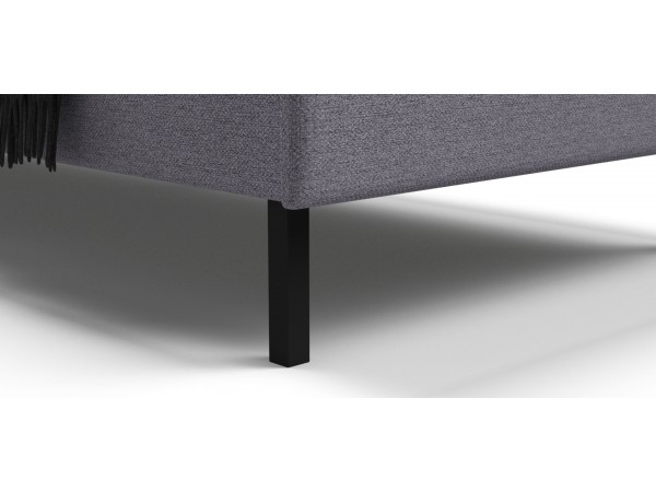 Кровать Уна 160*200 рогожка Malmo платина, черная Кровать Уна 160*200 рогожка Malmo платина, черная