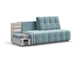 Босс Мини диван Велюр Монолит аква