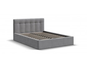 Белла Кровать без ПМ 140*200 Велюр Монолит сталь