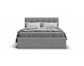 Белла Кровать без ПМ 140*200 Велюр Монолит сталь