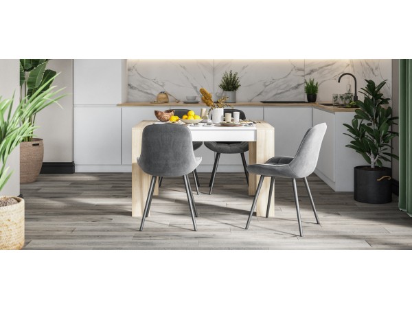 Стул Турин Velutto Серый, черный