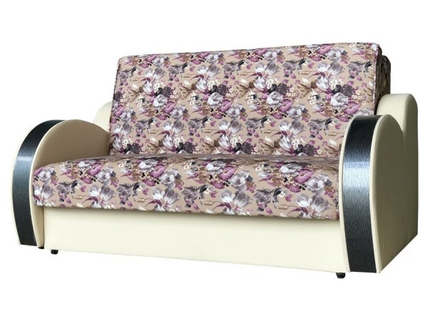 Диван Виктория 140 с декором 3 (каприз браун подлокотник кожзам бежевый) Диван Виктория 140 с декором 3 (каприз браун подлокотник кожзам бежевый)