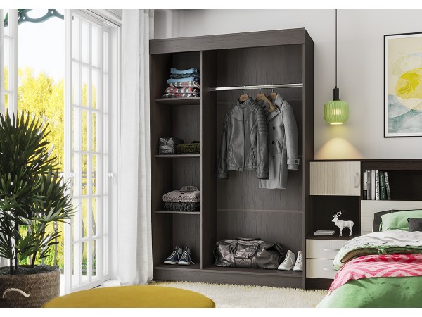 Шкаф-купе Бассо 1,3м венге / дуб белфорд