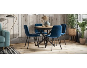 Стул НОРД Velutto синий, черный