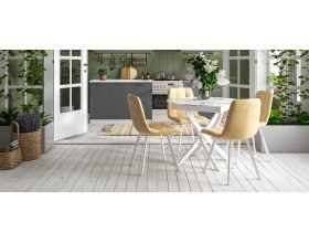 Стул НОРД Velutto бежевый, белый