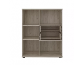 Комод со стеклом Альянс СТЛ.435.18 Дуб крафт/Белый глянец