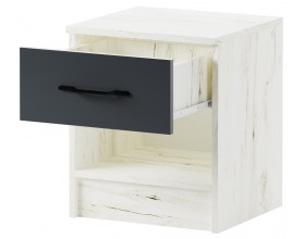 Тумба прикроватная Беатрис Крафт белый-Антрацит