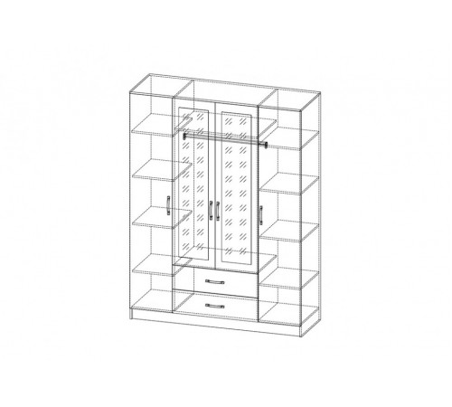 Шкаф 4-х створчатый Софи СШК 1600.1