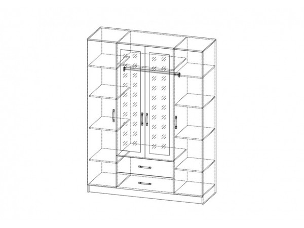 Шкаф 4-створчатый Софи СШК 1600.1