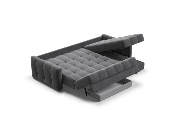 Угловой диван BOSS Sleep 160 велюр Monolit серый Угловой диван BOSS Sleep 160 велюр Monolit серый