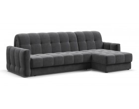 Угловой диван BOSS Sleep 160 велюр Monolit серый