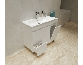 Тумба Cube 100Н 2д 2я б/к Белый глянец