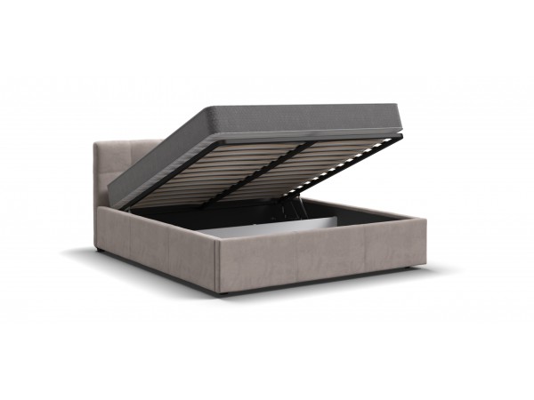 Кровать Белла велюр Monolit латте + ПМ 160*200