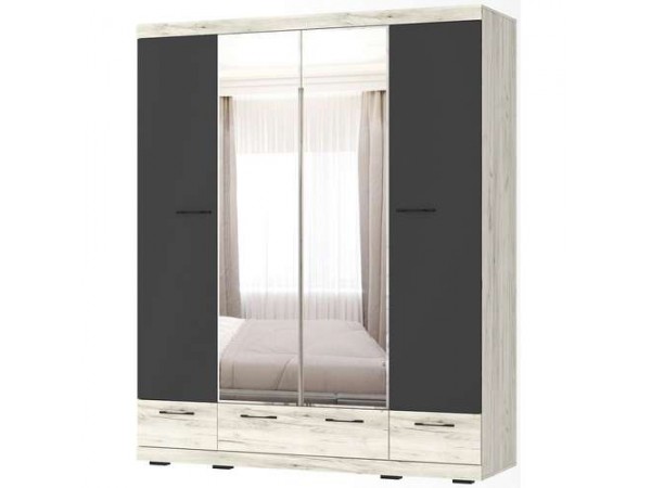 СОНАТА Шкаф ШСЗ-1800 Крафт белый-Антрацит СОНАТА Шкаф ШСЗ-1800 Крафт белый-Антрацит