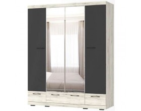 СОНАТА Шкаф ШСЗ-1800 Крафт белый-Антрацит